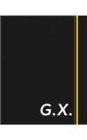 G.X.: Classic Monogram Lined Notebook Personalized With Two Initials - Matte Softcover Professional Style Paperback Journal Perfect Gift for Men and Women