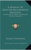 A Manual of Selected Biochemical Methods: As Applied to Urine, Blood and Gastric Analysis