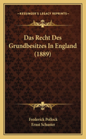 Recht Des Grundbesitzes In England (1889)