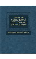 Anales del Cuzco, 1600 a 1750