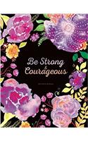 Be Strong & Courageous Joshua 19 Journal, Watercolor Floral (Floral Journal)