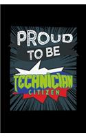 Proud to be technician citizen: Hangman Puzzles - Mini Game - Clever Kids - 110 Lined pages - 6 x 9 in - 15.24 x 22.86 cm - Single Player - Funny Great Gift