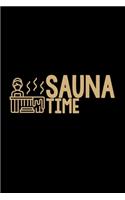 Sauna time: 6x9 Sauna - lined - ruled paper - notebook - notes