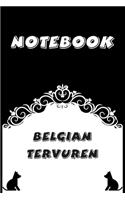 Belgian Tervuren Notebook: Black and White notebook, Decorative Journal for Belgian Tervuren Lover: Notebook /Journal Gift, Black and White,100 pages, 6x9, Soft cover, Mate Fi