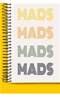 Name MADS A beautiful personalized: Lined Notebook / Journal Gift, 120 Pages, 6 x 9 inches, NoteBook Gift For MADS, Personal Diary, MADS, Personalized Journal, Customized Journal, The 