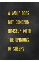 A Wolf Does Not Concern Himself With The Opinions Of Sheeps