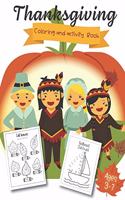 Thanksgiving Coloring and Activity Book ages 3-7