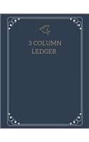 3 Column Ledger: General Columnar Ruled Ledger Book Blank Accounting Bookkeeping Notebook, Account Record Keeping Books, Paper Book Financial Accounting Journal 8.5"(3 Accounting Ledger Notebooks)