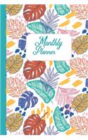 F4 Monthly Planner Colorful Leaf