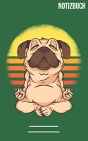 Notizbuch Gepunktet Yoga Mops: A5 Notebook - 111 Seiten - Extra Kalender 2020 - Einzigartig - Dotgrid - Dotted - Punktraster - Geschenk - Geschenkidee