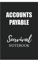 Accounts Payable Survival Notebook: Small Undated Weekly Planner for Work and Personal Everyday Use Habit Tracker Password Logbook Music Review Playlist Diary Journal