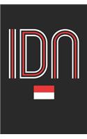 Vintage Indonesia Notebook - Indonesia Diary - Retro Indonesian Flag Journal - Indonesia Gifts