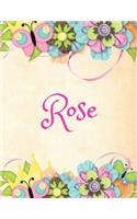 Rose: Personalized Name Journal Composition Notebook