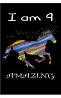 I Am 9: Rainbow Unicorn Gratitude Journal for 9 Year Old Girls - Beautiful Unicorn Christmas Present Birthday Gift - Gratitude Journal with Prompts