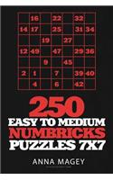 250 Easy to Medium Numbricks Puzzles 7x7