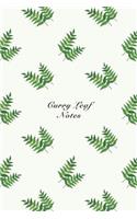 Curry Leaf Notes: 6"x9" Notebook Watercolor Texture Design Vegetable Food Ingredient Pattern Cover. 108 Blank Lined Pages Matte Softcover Note Book Journal