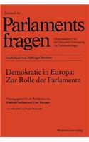 Demokratie in Europa: Zur Rolle Der Parlamente