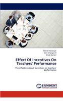 Effect of Incentives on Teachers' Performance