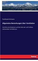 Allgemeine Bemerkungen über Ventilation