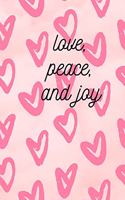 Pink Hearts Notebook for Girls