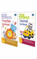Basic maths skills workbook | set of 2 books | Fraction, Decimal | 