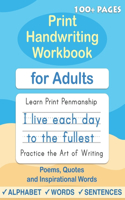 Print Handwriting Workbook for Adults