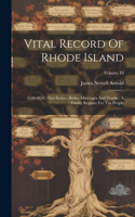 Vital Record Of Rhode Island