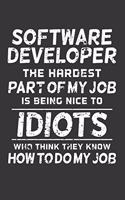 Software Developer The Hardest Part Of My Job Is Being Nice To Idiots Who Think They Know How To Do My Job