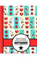 Dot Grid Notebook: Cute Ladybird Ladybug Design Print - Dotted Bullet Style Notebook for Mothers and Daughters