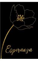 Esperanza: Personalized Writing Journal for Women - Elegant Black and Gold