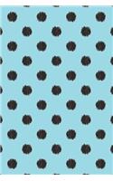 Black Doodled Polka Dots Notebook: Dot Grid Journal 6 X 9: Dot Grid Journal 120 Pages