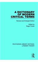 Dictionary of Modern Critical Terms