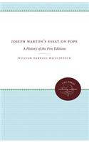 Joseph Warton's Essay on Pope