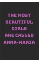 Anna-Maria Girl Woman Notebook: Graph Paper 1cm Journal 6x9 - 120 Pages