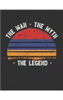 The Man The Myth The Legend: Armenia Flag Sunset Personalized Gift Idea for Armenian Coworker Friend or Boss Planner Daily Weekly Monthly Undated Calendar Organizer Journal