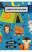 Camping College Ruled Composition Notebook
