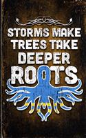Storms Make Trees Take Deeper Roots: Aruba Flag Customized Personalized Gift for Aruban Coworker Friend Planner Daily Weekly Monthly Undated Calendar Organizer Journal