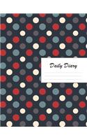 Daily Diary: Blank 2020 Journal Entry Writing Paper for Each Day of the Year - Red White Green Polka dot - January 20 - December 20 - 366 Dated Pages - A Noteboo