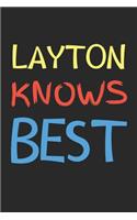 Layton Knows Best: Lined Journal, 120 Pages, 6 x 9, Layton Personalized Name Notebook Gift Idea, Black Matte Finish (Layton Knows Best Journal)