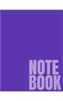 Notebook: Purple College Ruled 8.5 x 11 (100 Pages)
