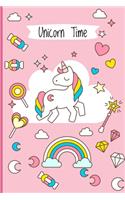 Unicorn Time: Black Paper Notebook