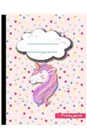 Primary Journal Unicorn: Grades K-2: Primary Composition Half Page Lined Paper with Drawing Space (8.5" x 11" Notebook), Learn To Write and Draw Journal (Journals for Kids)