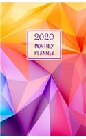 2020 Monthly Planner: Portable. Month on 2 pages followed by six Notes pages. Monthly layout Includes To-do section. 8.5"x 5.5". Fits in purse. (Half Letter size). (Trian