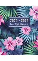 2020-2021 Two Year Planner: 2020-2021 two year planner flower watecolor cover - Monthly Schedule Organizer - Agenda Planner For The Next Two Years, 24 Months Calendar, Appointm(15 2 Year Monthly Planner 2020-2021)