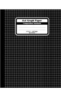 4x4 Graph Paper Composition Notebook: Square Grid or Quad Ruled Paper. Large Size Notebook With 120 Sheets, Black Squares Book Cover.