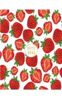 Notebook: Strawberry cover and Dot Graph Line Sketch pages, Extra large (8.5 x 11) inches, 110 pages, White paper, Sketch, Draw and Paint(1 Strawberry Notebook)
