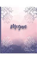 Megan, Academic Planner: 2018 (Aug) - 2019 (July) Personalized Planner Weekly/Monthly, Calendar Schedule Organizer, Matte Pastel Cover