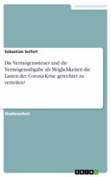 Vermögenssteuer und die Vermögensabgabe als Möglichkeiten die Lasten der Corona-Krise gerechter zu verteilen?