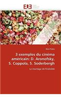 3 Exemples Du Cin�ma Am�ricain: D. Aronofsky, S. Coppola, S. Soderbergh(Omn.Univ.Europ.)