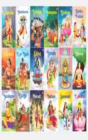 Story Books for Kids (Set of 18 Books) (Illustrated) - Mythology Books for Children - Krishna, Ganesha, Ramayana, Mahabharata, Hanuman, Brahma, Bhakta Prahlad, Luv-Kush, Shiva, Parvati, Lakshmi, Saraswati, Indrani, Durga, Nachiketa, Dhruva, Narada,